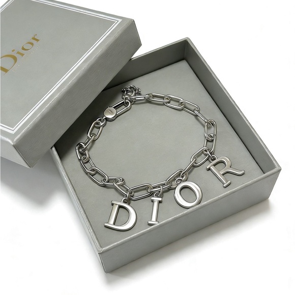 Dior Metallic Letter Charm Bracelet - Picture 2 of 7